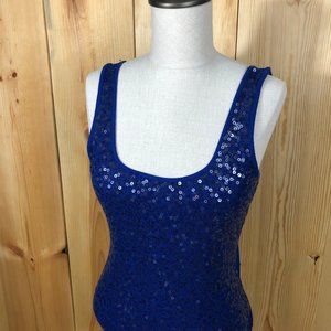 Express sequin tank top size medium